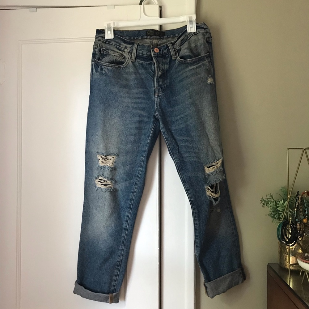 Zara Distressed Boyfriend Jeans